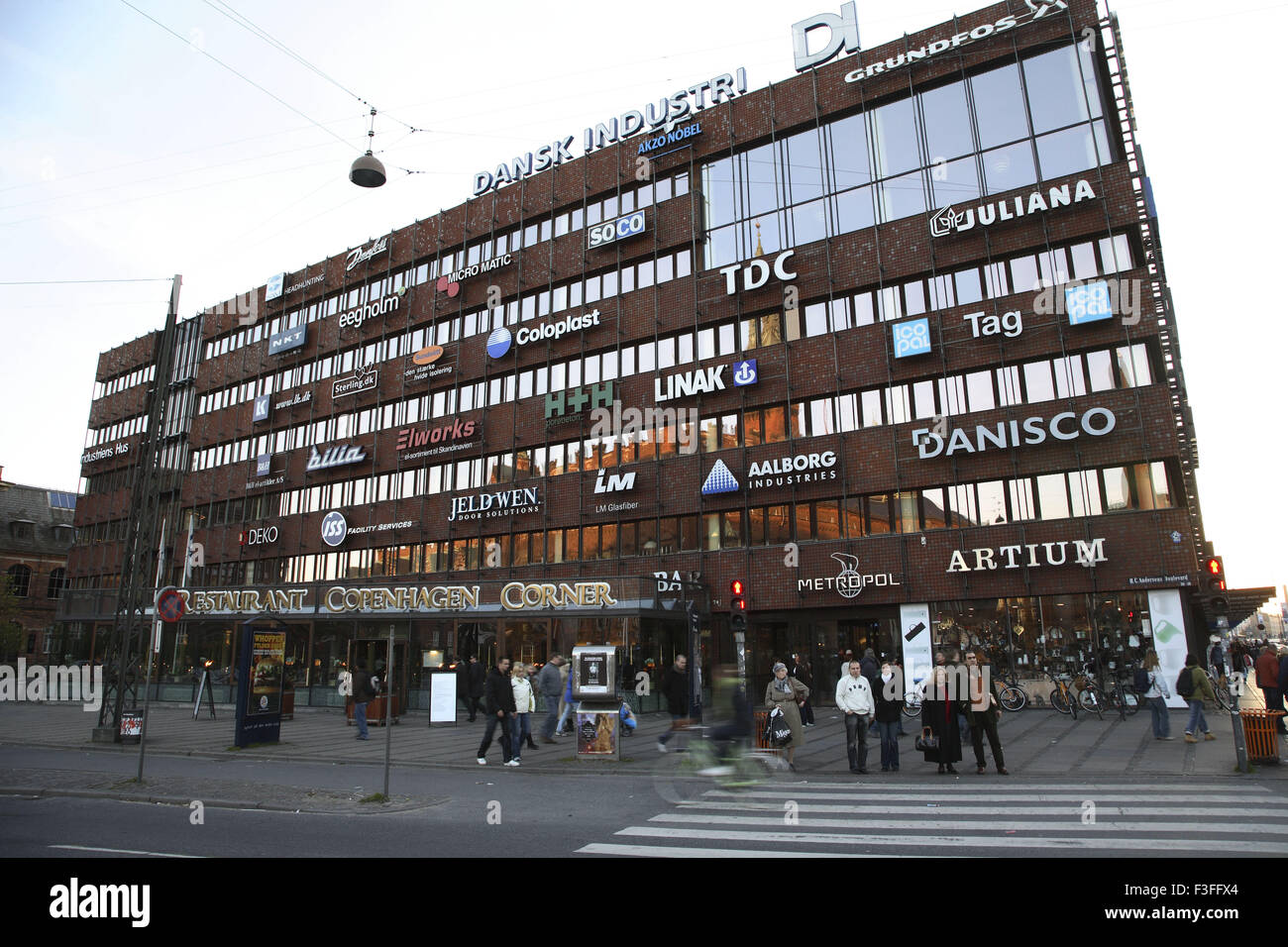 Building of offices commercial place ; Copenhagen ; Denmark NO PR Stock