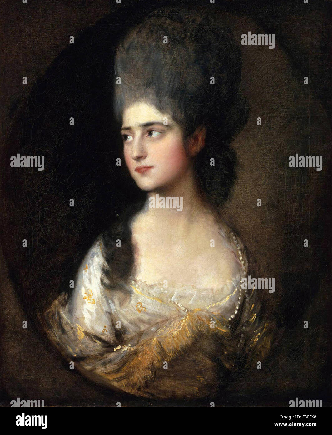 Thomas Gainsboroug - Portrait of Miss Elizabeth Linley [later Mrs. Richard Brinsley Sheridan] Stock Photo