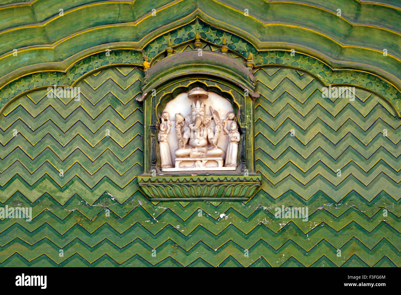 God Ganesha statue in City palace complex ; Jaipur ; Rajasthan ; India