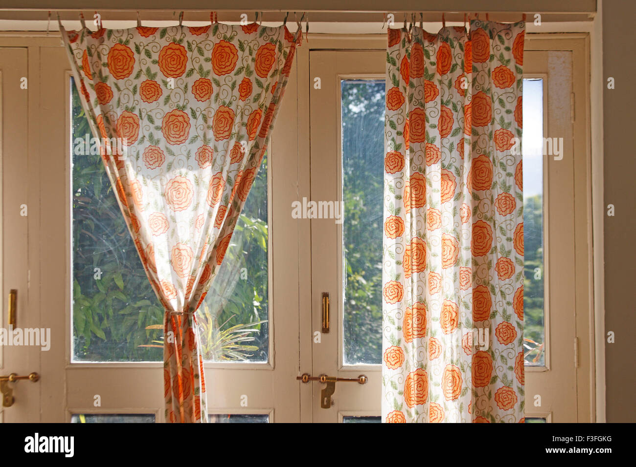 curtain on doors Stock Photo Alamy