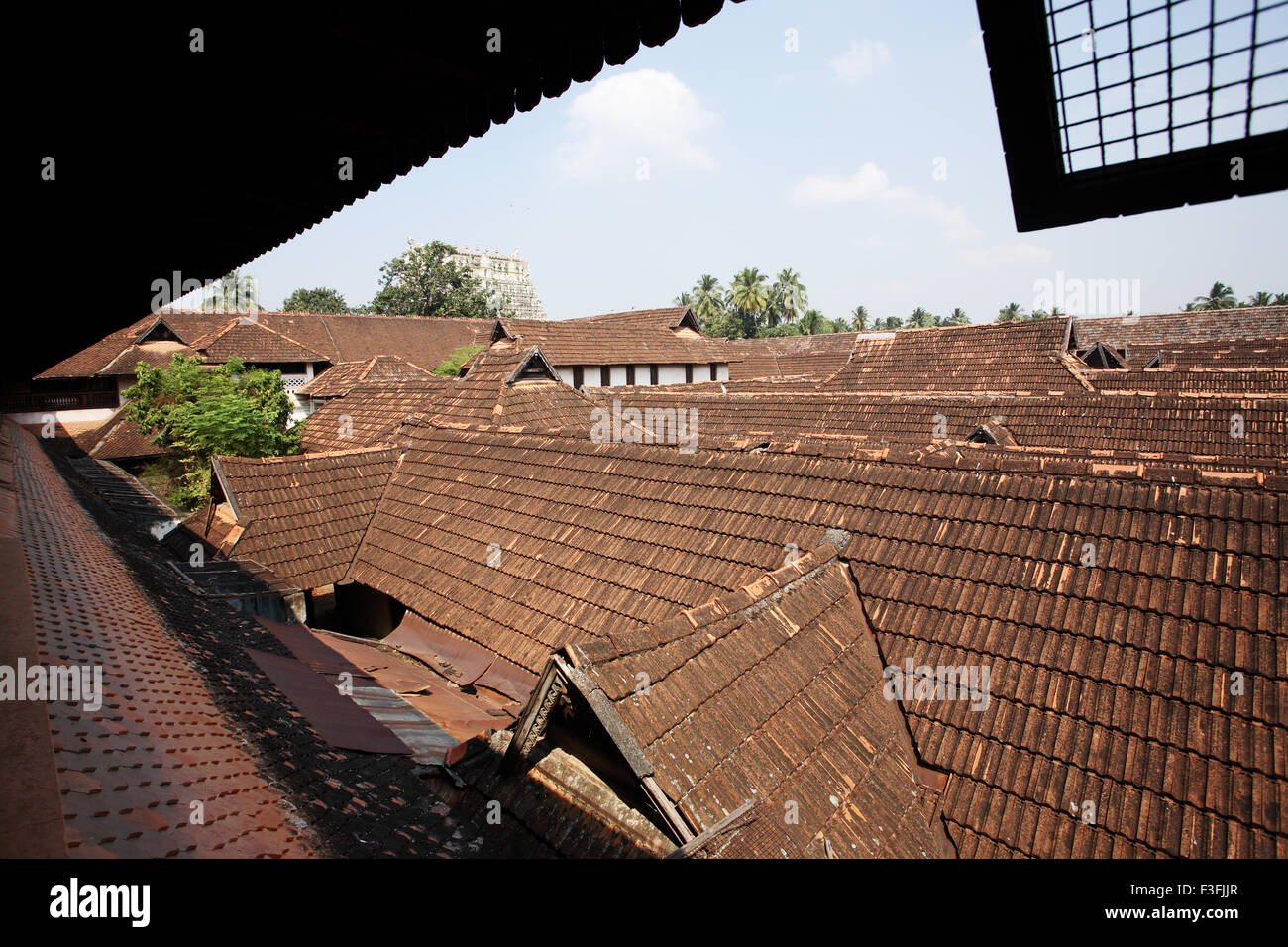 Roofs of different parts of Puthen Maliga Kuthiramalika Palace Museum ; Thiruvananthapuram or Trivandrum ; Kerala ; India Stock Photo