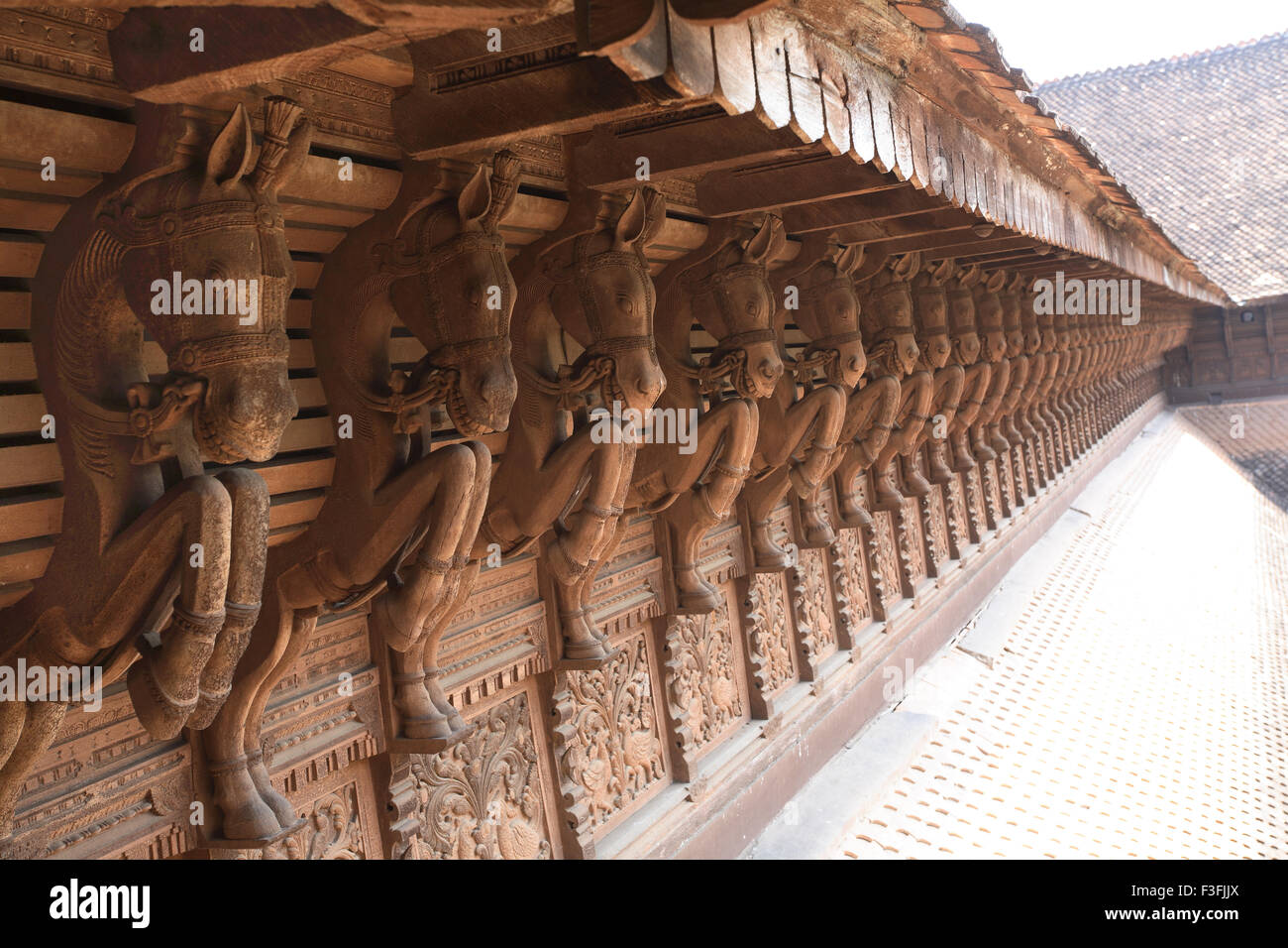 Roofs of different parts of Puthen Maliga Kuthiramalika Palace Museum ; Thiruvananthapuram or Trivandrum ; Kerala ; India Stock Photo