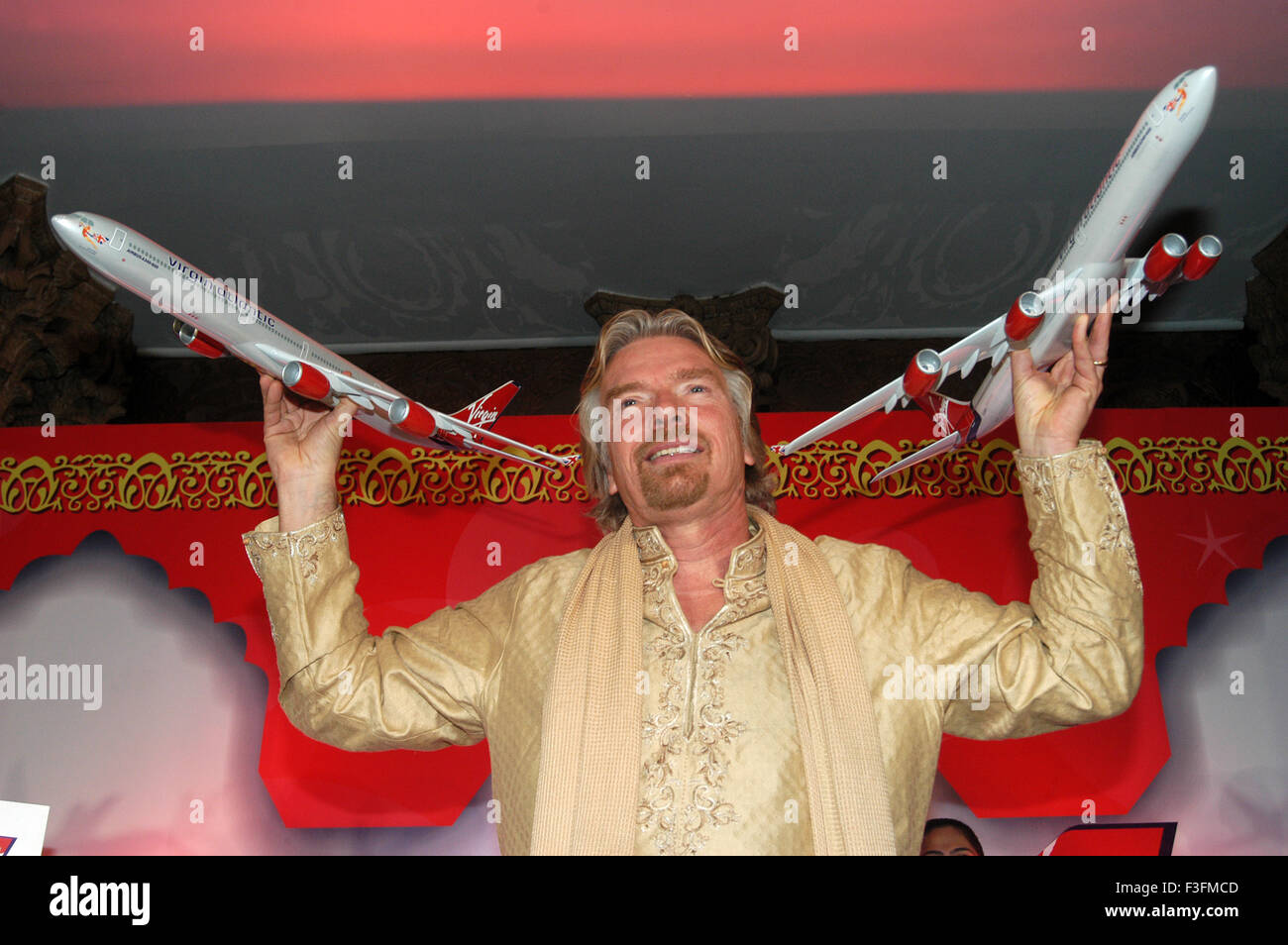Sir Richard Charles Nicholas Branson Chairman of Virgin group launch Virgin Atlantic Airways Bombay Mumbai Maharashtra India Stock Photo