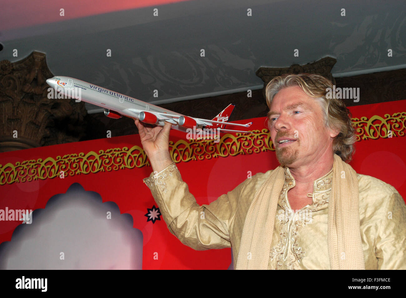 Chairman of Virgin group Sir Richard Charles Nicholas Branson launch Virgin Atlantic Airways ; Bombay Mumbai Stock Photo