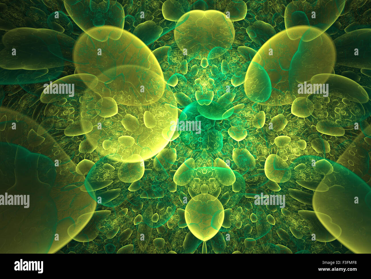 Computer rendered 3d abstract fractal illustration background for