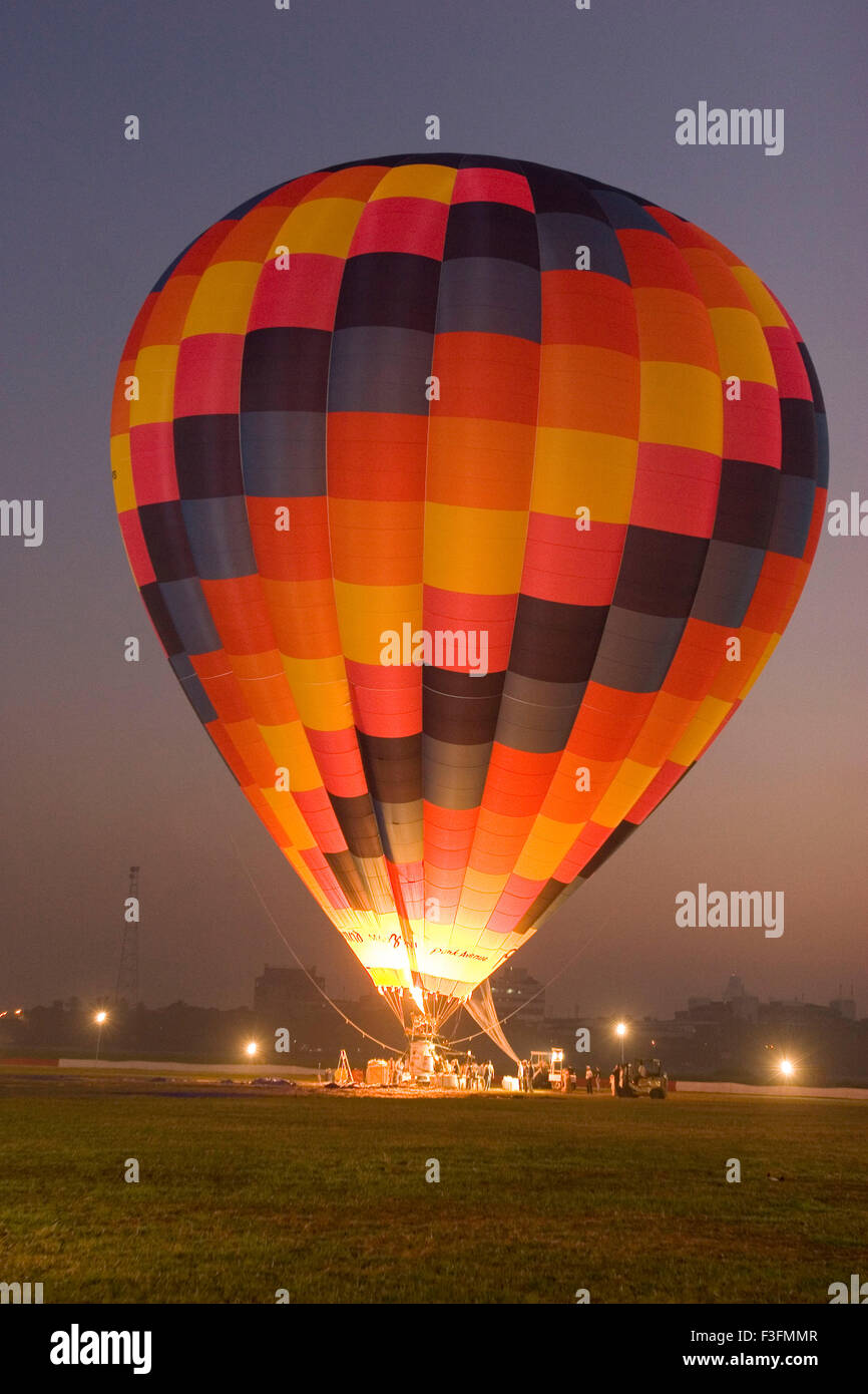 Hot Air Balloon landed Stock Photo