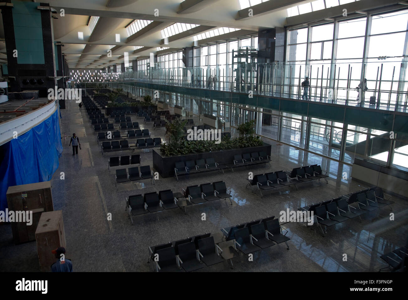 Sitting arrangement for the guest and passengers ; interior of Bengaluru international airport ; Bangalore ; Karnataka ; India Stock Photo