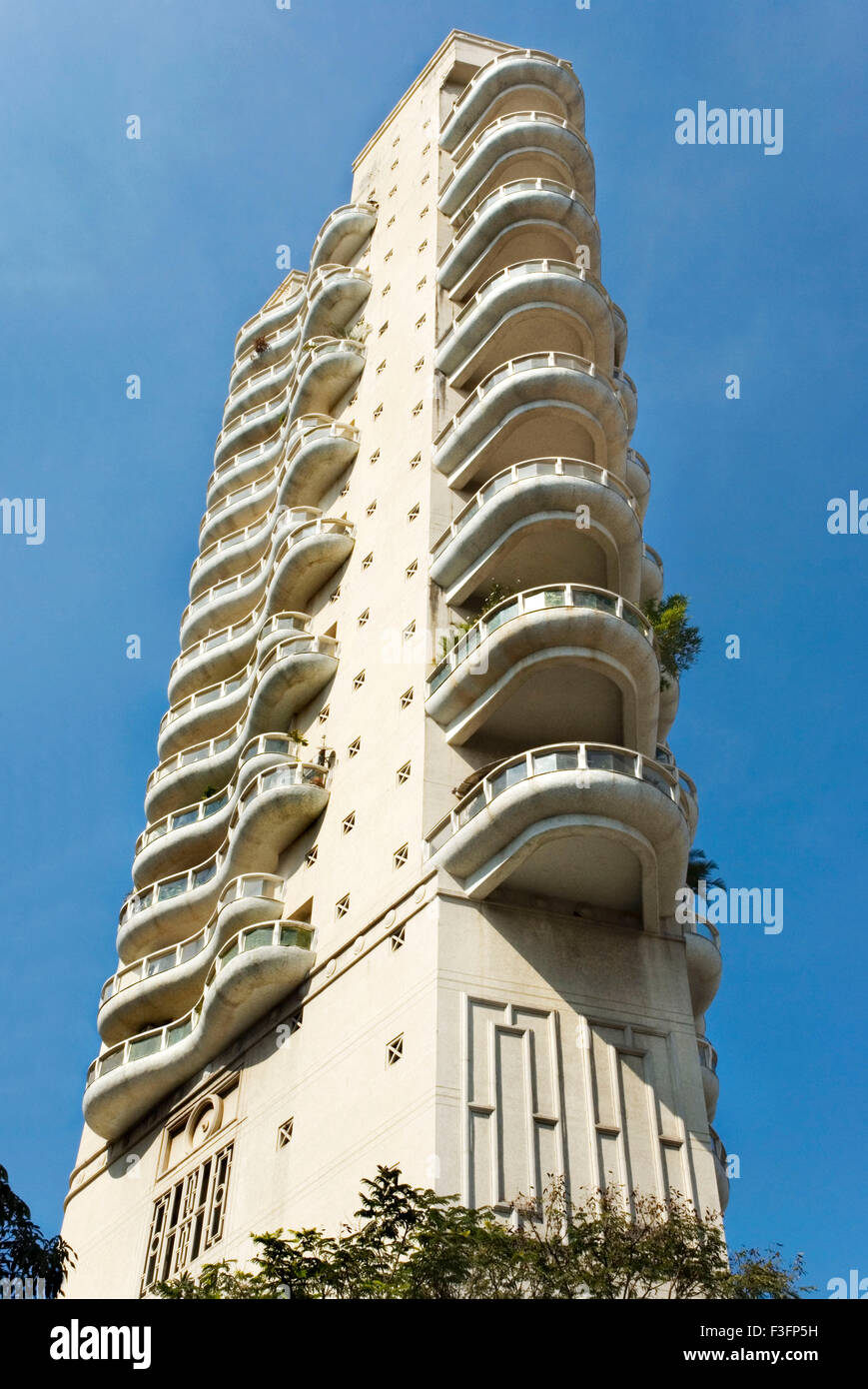 Buckley Court, Raheja, Residential property, skyscraper, Electric House, Colaba, Bombay, Mumbai, Maharashtra, India, Asia Stock Photo