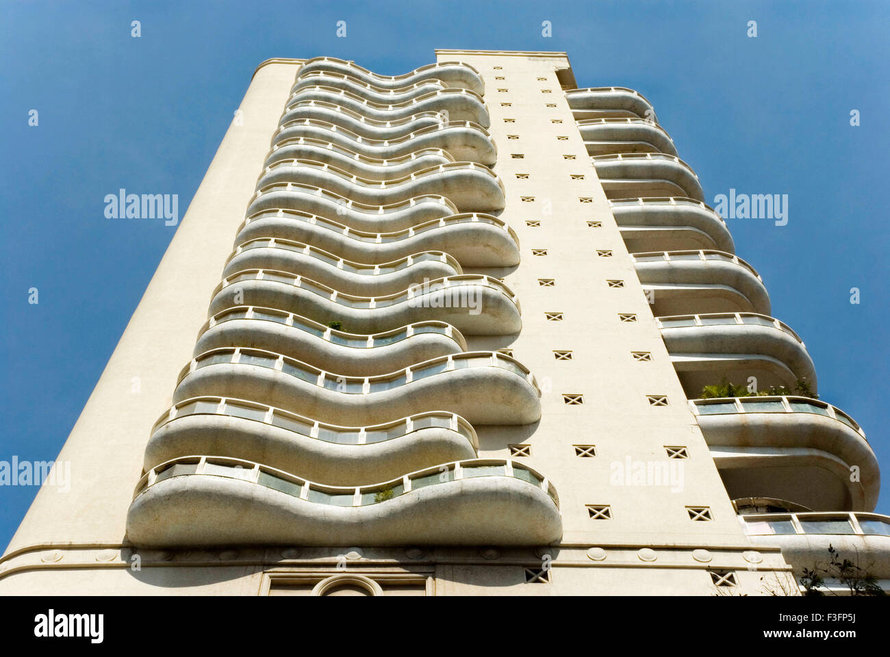 Buckley Court, Raheja, Residential property, skyscraper, Electric House, Colaba, Bombay, Mumbai, Maharashtra, India, Asia Stock Photo
