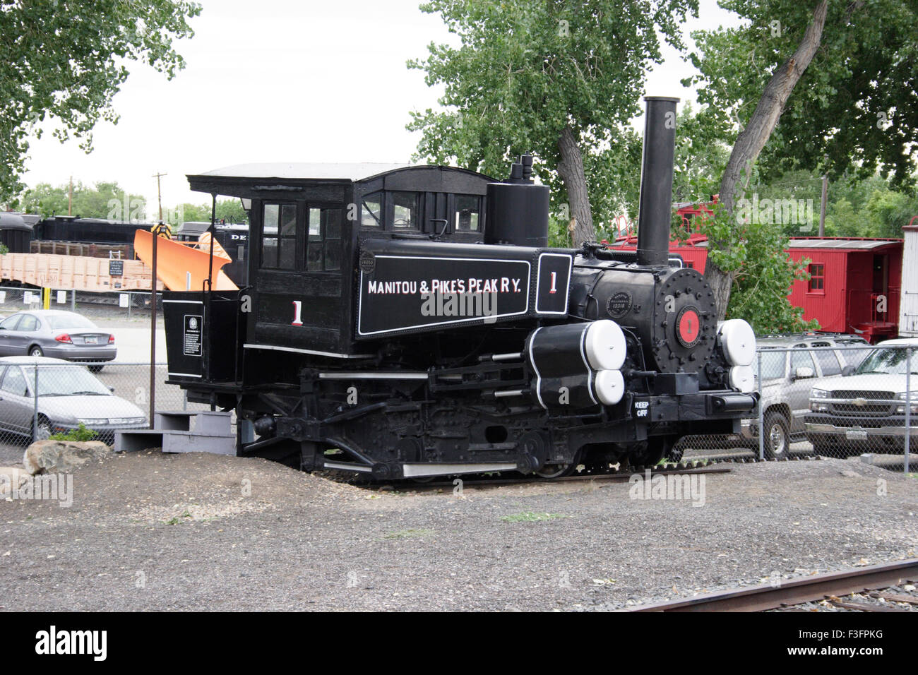 Another small rail engine at Rail Museum Denver ; U.S.A. United States of America Stock Photo