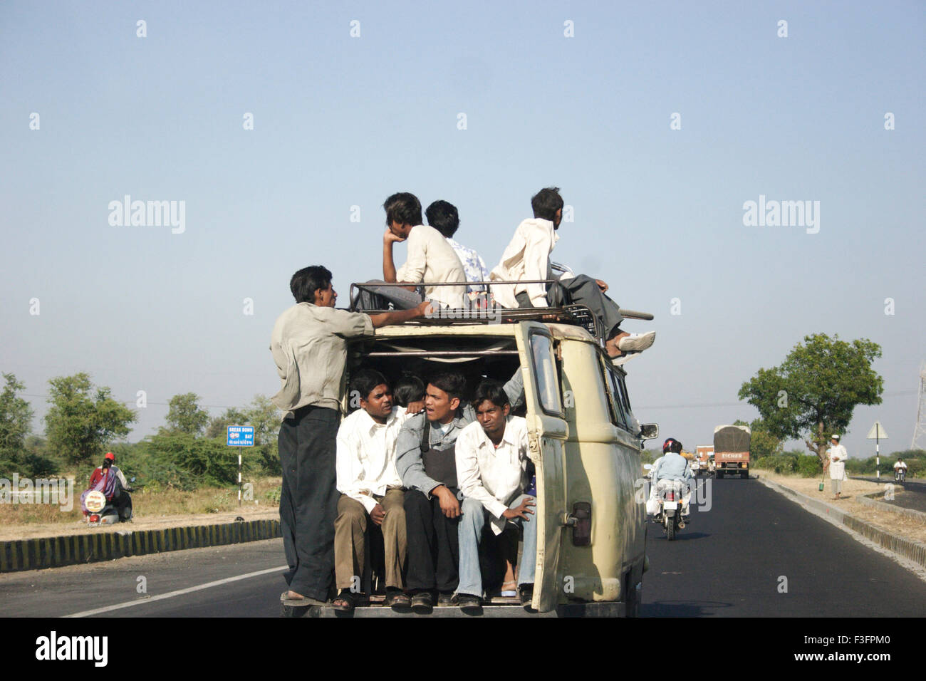 Mode of transportation near Halol ; Gujarat ; India Stock Photo