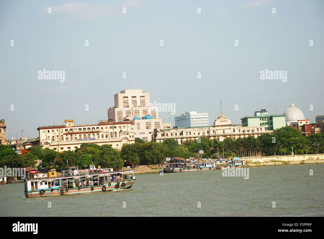 View of river Ganga ; Calcutta ; West Bengal ; India Stock Photo - Alamy