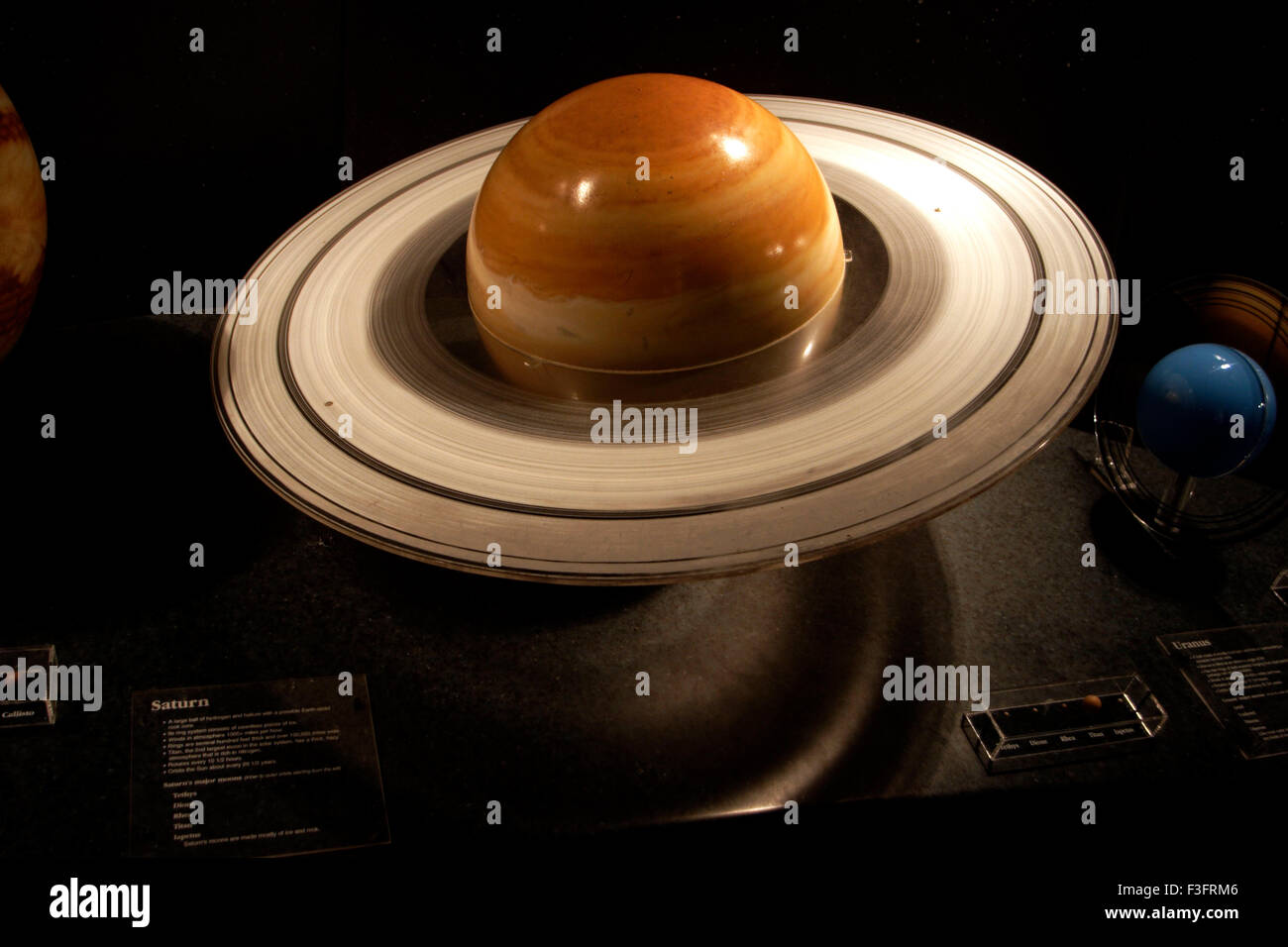 Our Solar System model of Saturn in museum Stock Photo