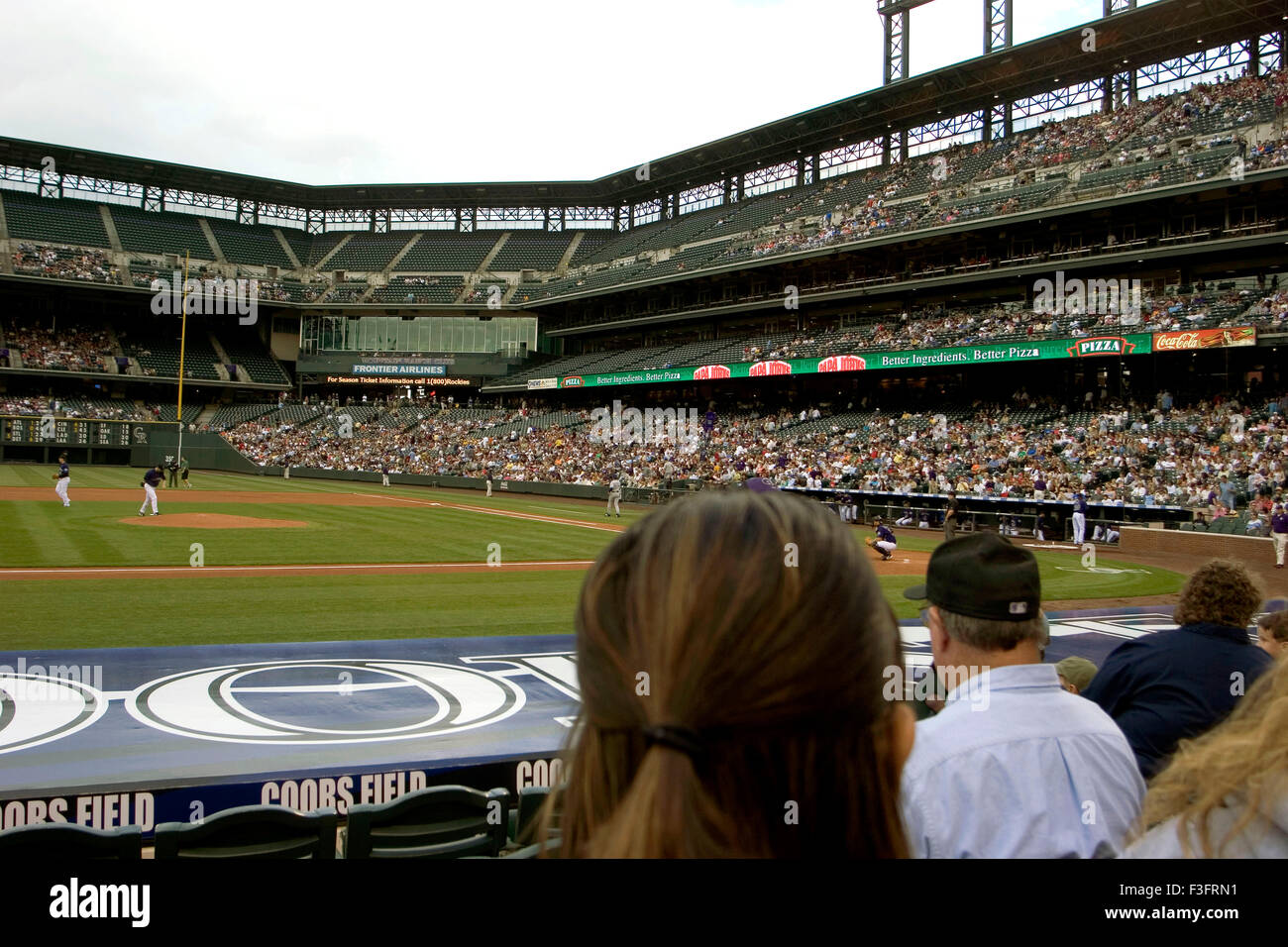 Baseball popular game in USA played in stadium Stock Photo