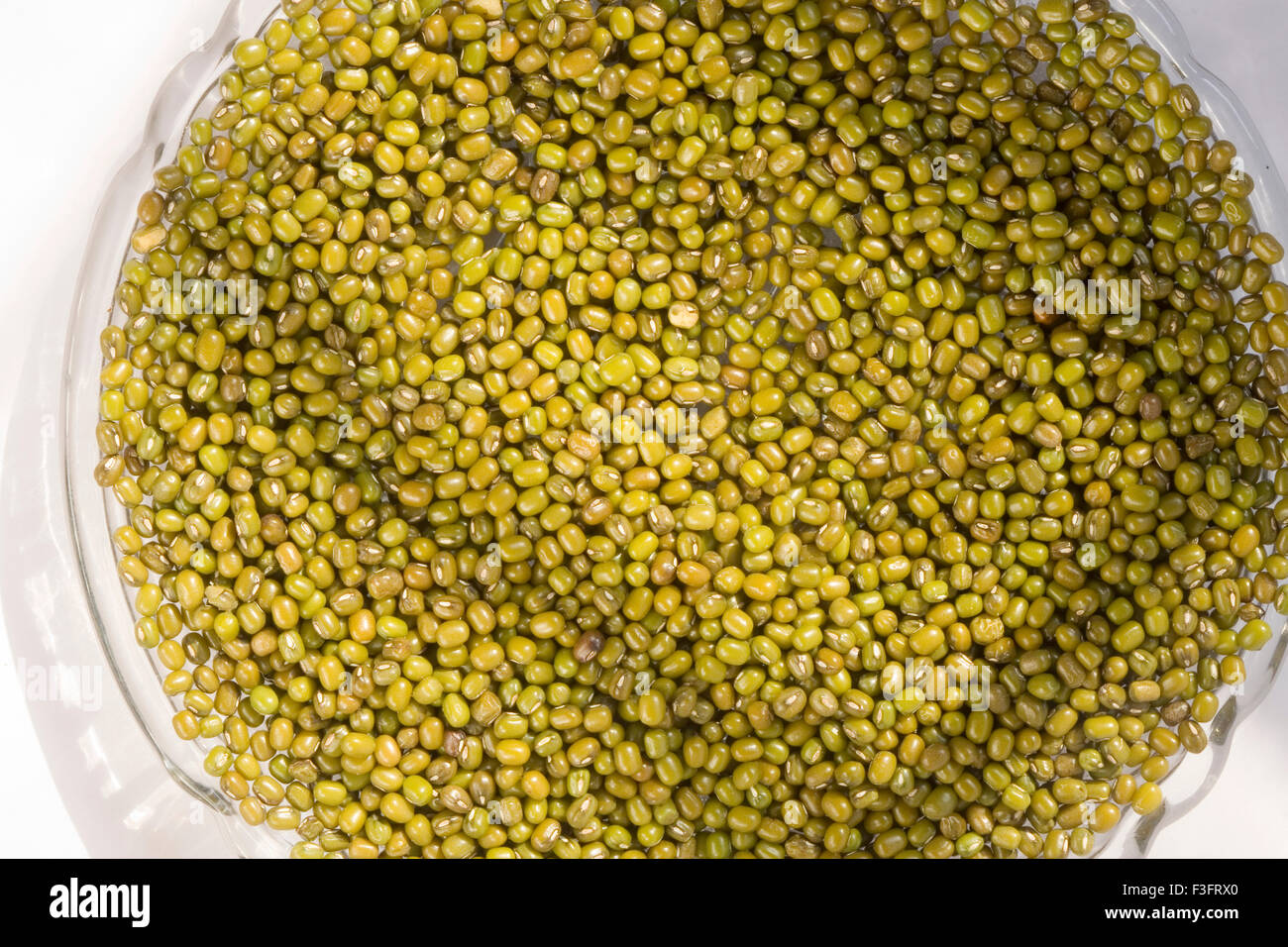 Moong dal pea or tuar in bowls on white background Stock Photo
