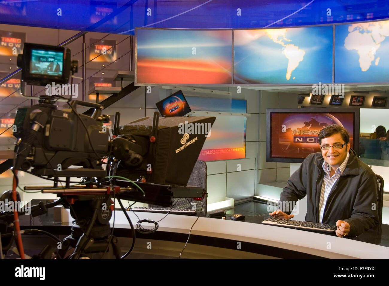 Arnab Goswami, Indian news anchor, journalist, Editor in Chief, Times Now, India, Asia Stock Photo