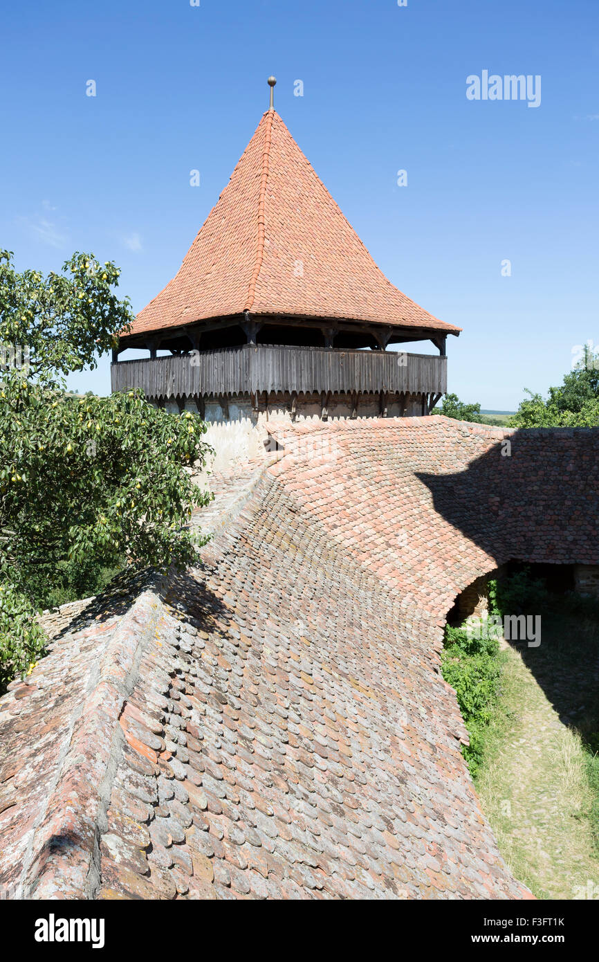 Fortified church in Viscri, Transylvania, Romania Stock Photo