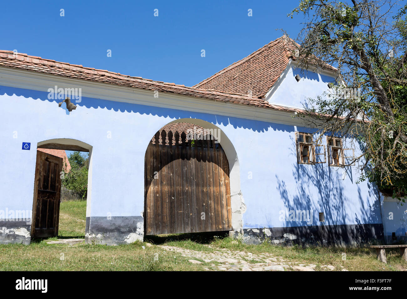 Traditional saxon village house in Viscri, Transylvania, Romania Stock Photo