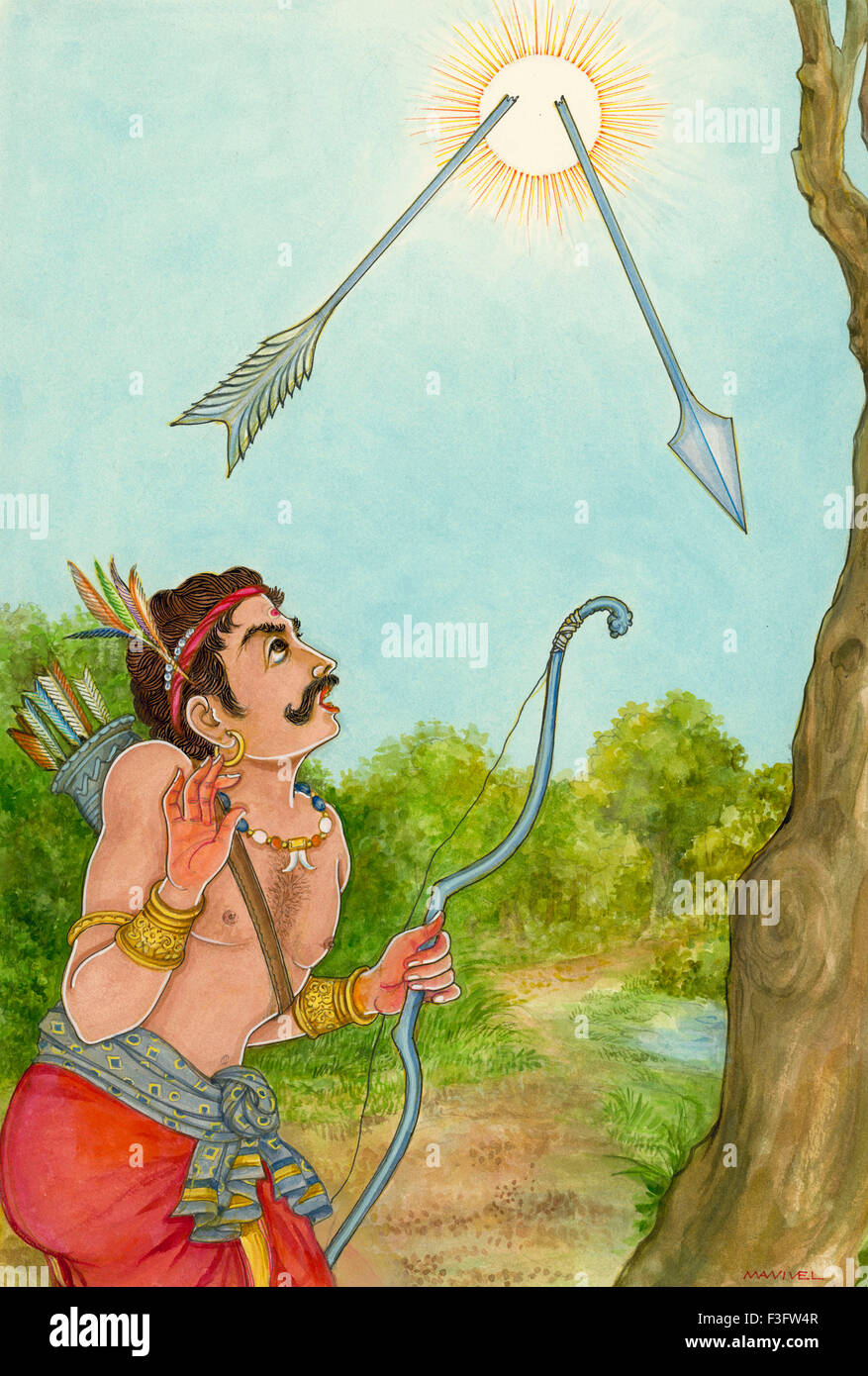 Artist Manivelu ; hindu belief ; hindu ; hinduism ; art himalayan academy art karma arrows