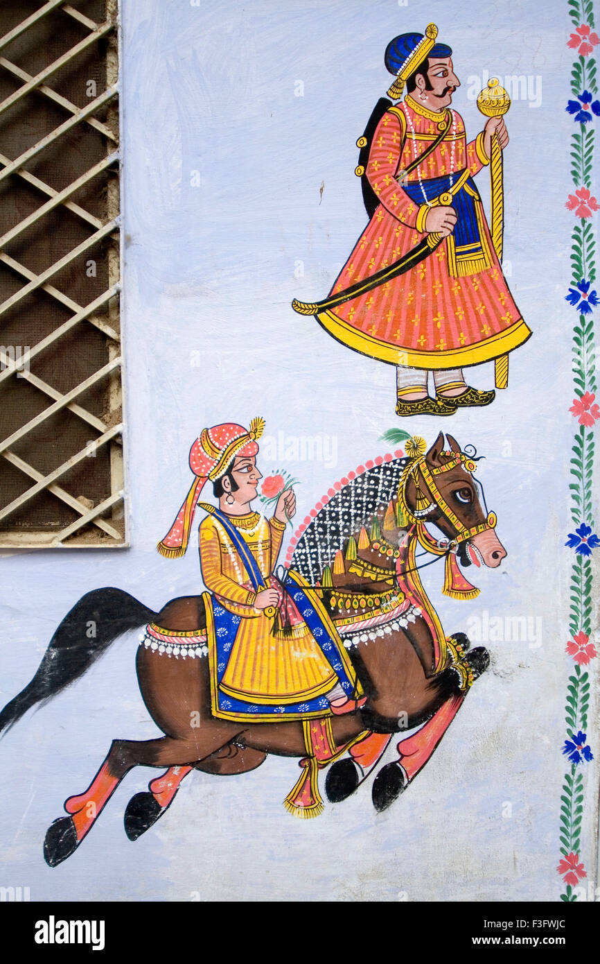 Mural on wall ; Udaipur ; Rajasthan ; India Stock Photo - Alamy