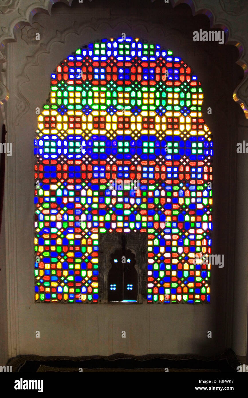 Window of bagore ki haveli ; Udaipur ; Rajasthan ; India Stock Photo ...