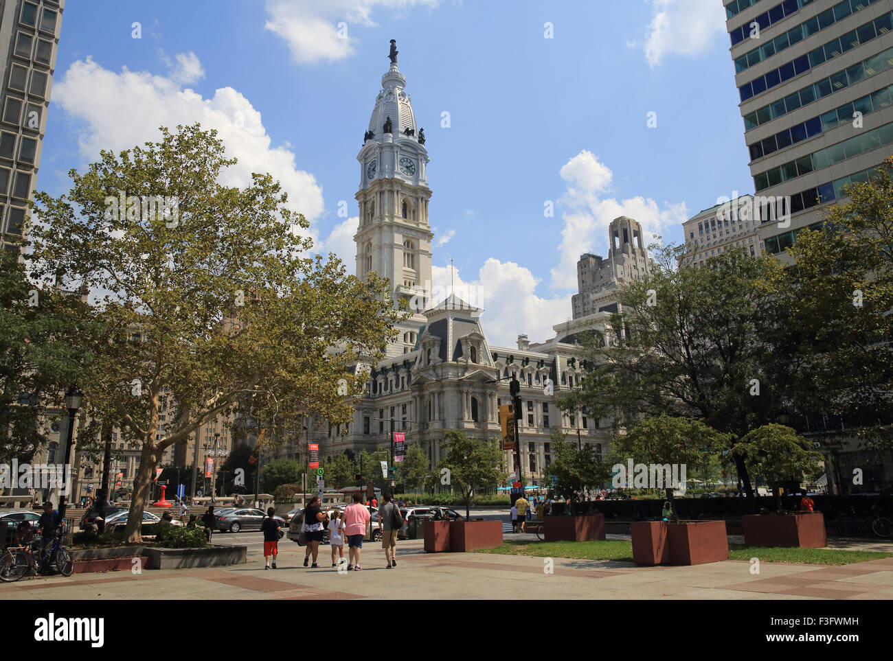 City Hall, in Center City, in Philadelphia, Pennsylvania, USA Stock