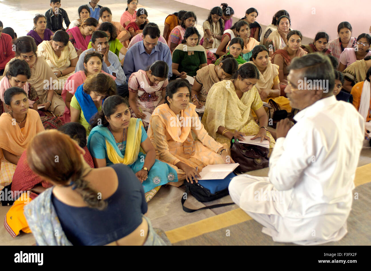 Training session at Ralegan Siddhi near Pune ; Maharashtra ; India Stock Photo