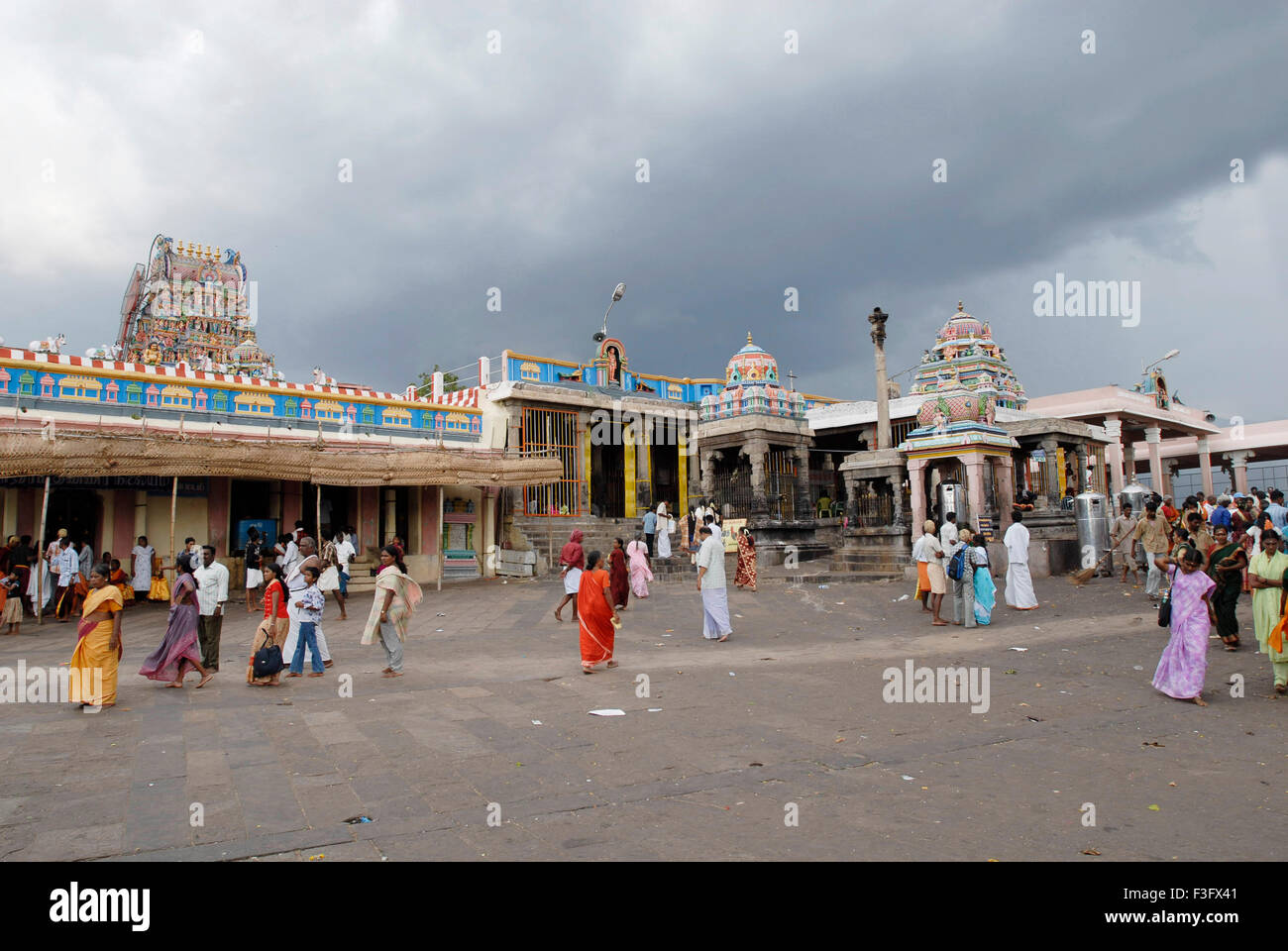 Dhandayuthapani Swami temple on the hilltop ; Palani ; Tamil Nadu ; India Stock Photo