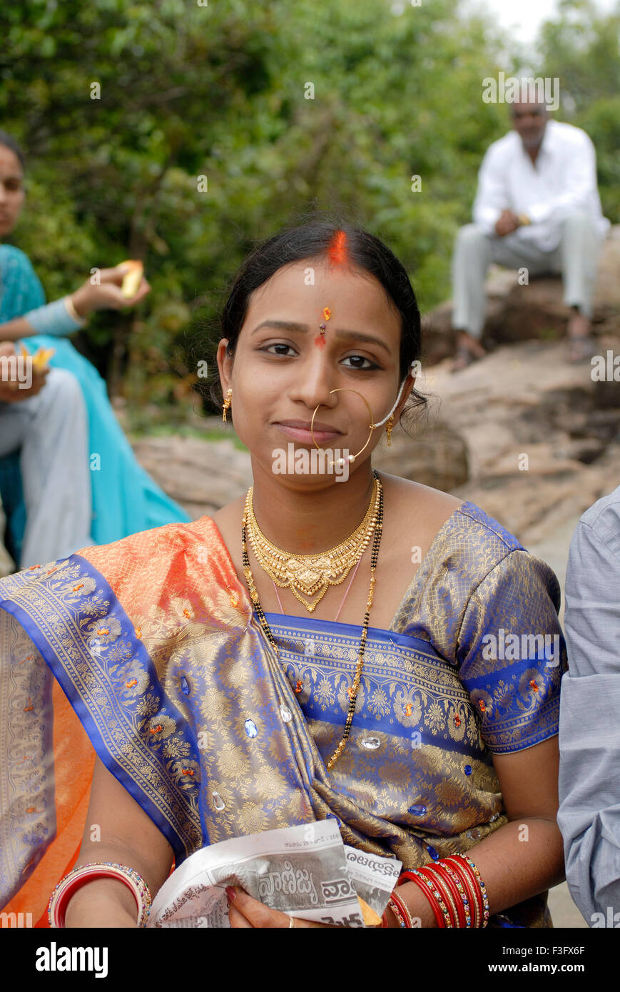 A Thakur bride in Tirumala ; Andhra Pradesh ; India Stock Photo Alamy