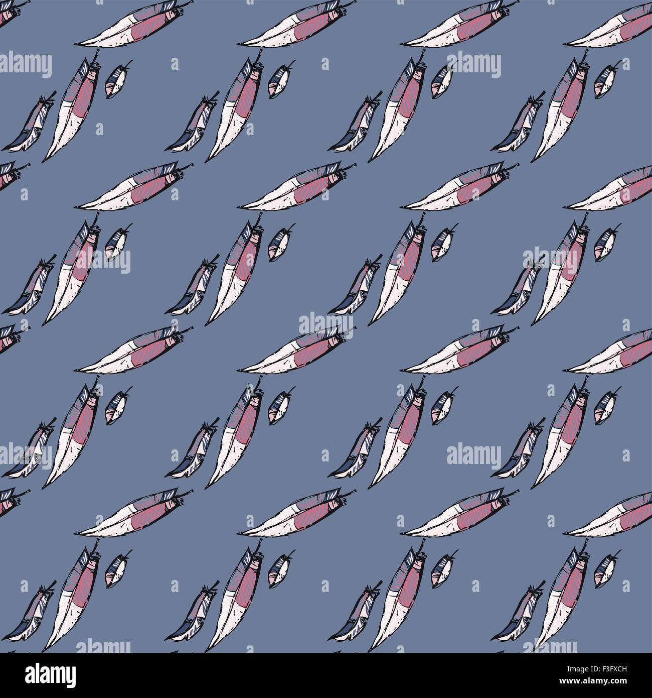 seamless pattern with feathers Stock Vector Image & Art - Alamy