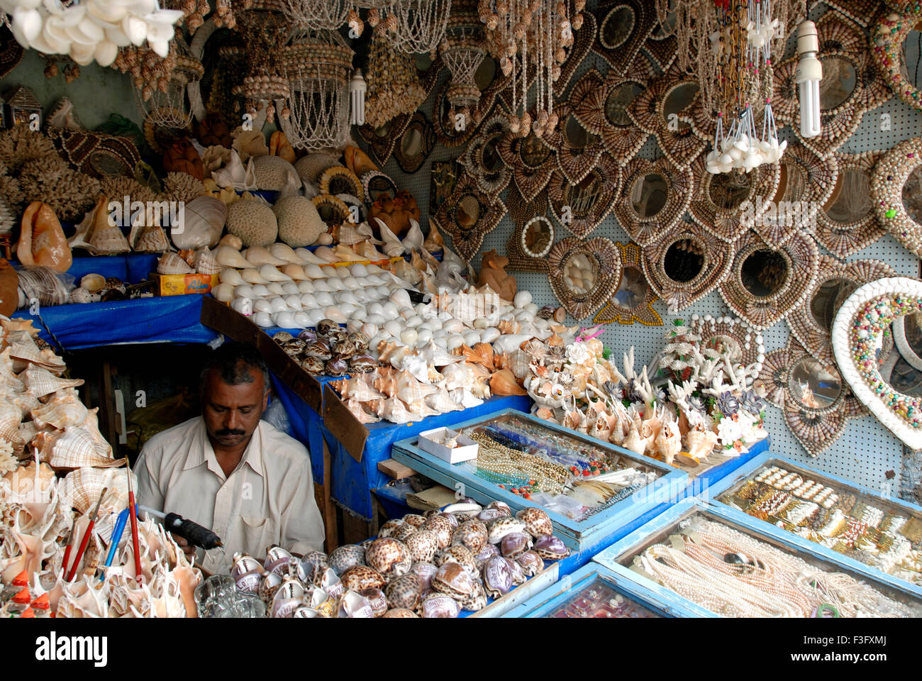 Sea Shells shop in Kanyakumari ; Tamil Nadu ; India Stock Photo Alamy