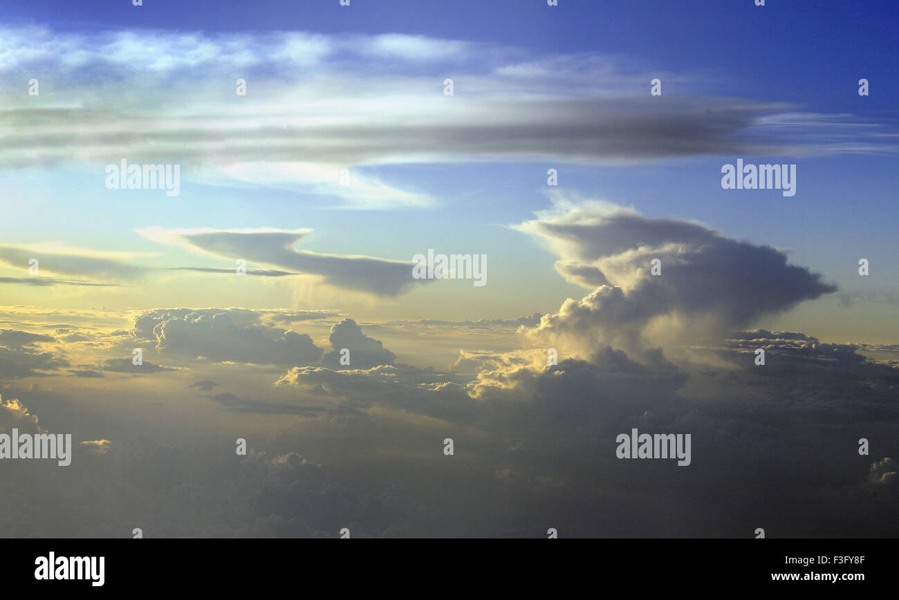 Clouds seen from aircraft Stock Photo