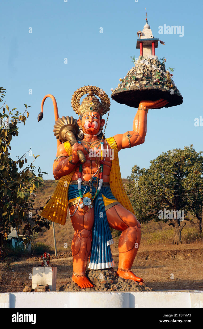 Statue of Hanuman holding a mountain on his Palm ; Madhya Pradesh
