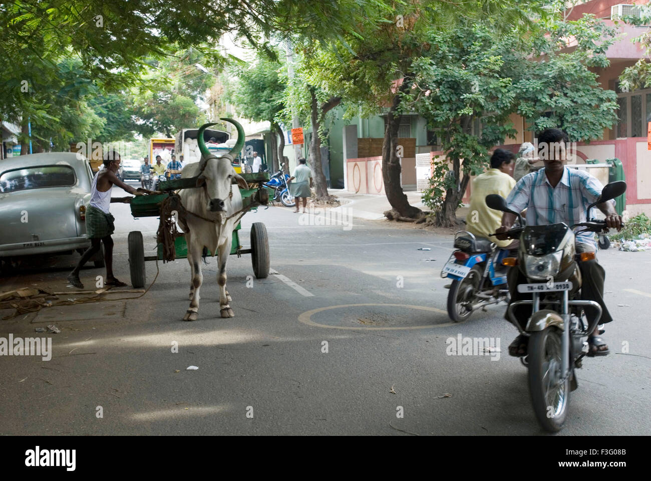 Road transportation ; Tirupur ; Tamil Nadu; India Stock Photo