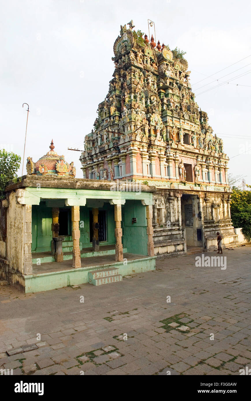 Shri Kayahorana Swami Neelayathatchi Amman temple built in 1305 AD ; Nagapattinam ; Chennai ; Tamil Nadu ; India Stock Photo