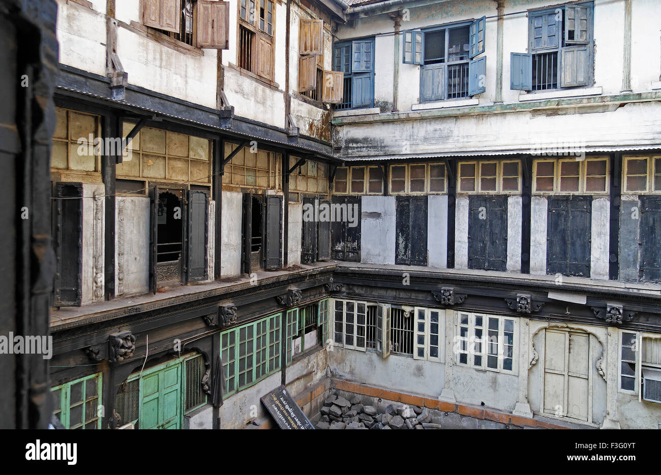 Typical interior of Peshwa wada; Vishrambaug wada ; Pune ; Maharashtra ; India Stock Photo