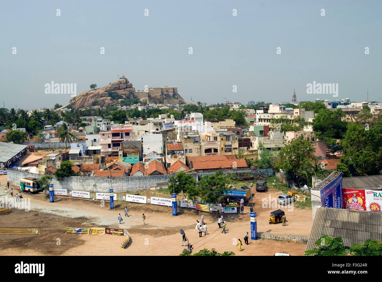 Rock Fort, Arulmigu Uchchi Pillaiyar Temple, Ucchi Pillayar Temple, Rockfort, Trichy, Tiruchirappalli, Tamil Nadu, India, Asia Stock Photo