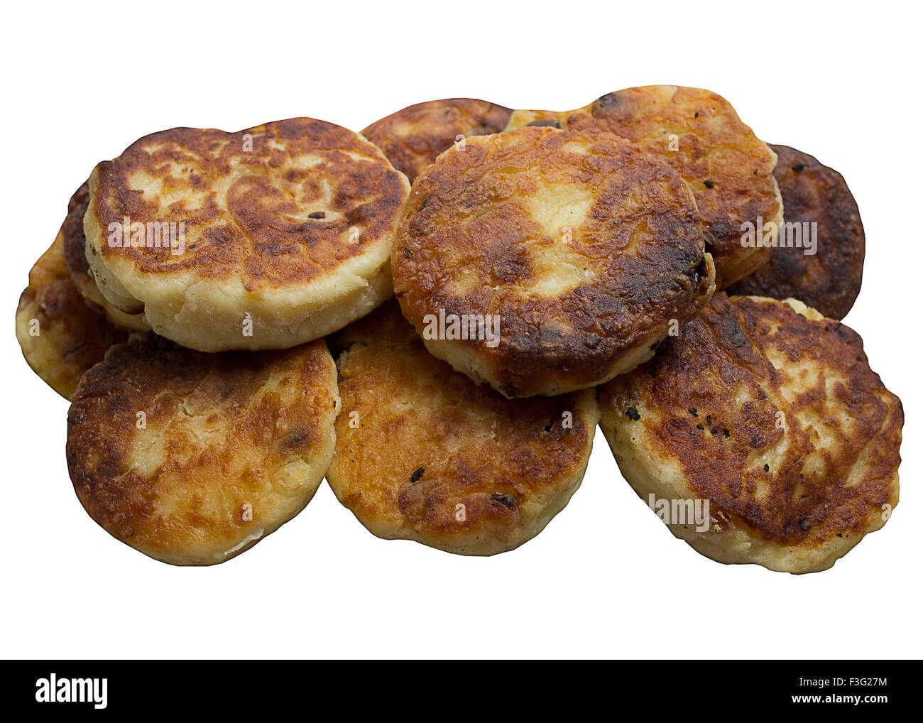 Pancakes, Dairy Products, Dessert, Second dish, Meal, Fried, Fresh, Sweet, Rich, Traditionally Russian. Stock Photo