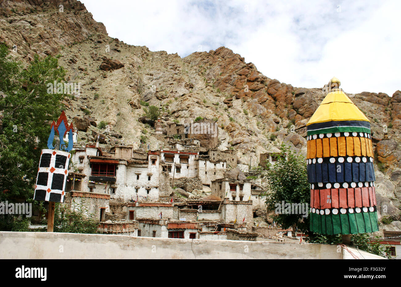Hemis monastery one of largest and most important of all monastic establishments of Ladakh ; Leh ; Ladakh Stock Photo