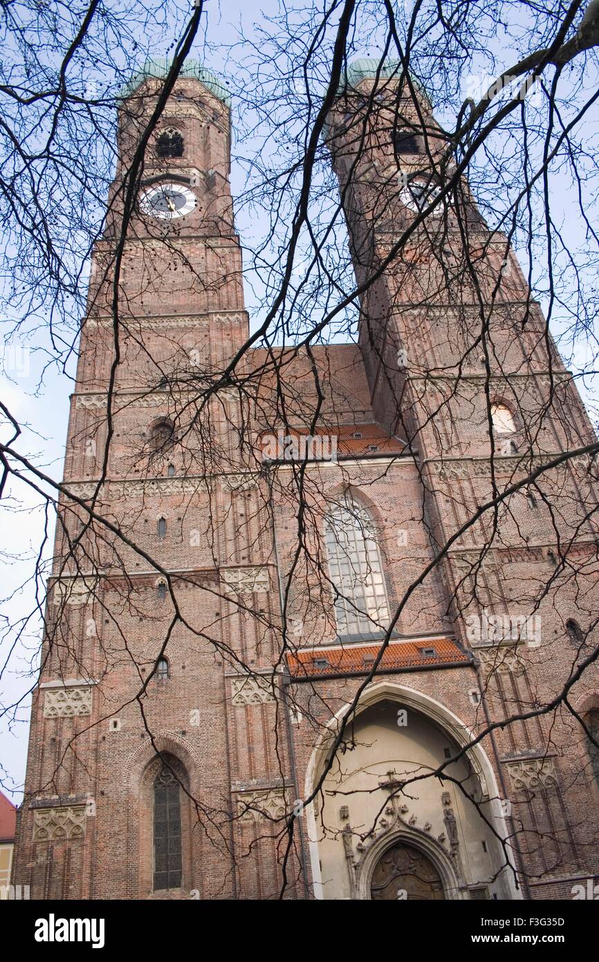 Frauenkirche Church ; Frauenplatz ; Munich ; Bavaria ; Germany ; Europe Stock Photo