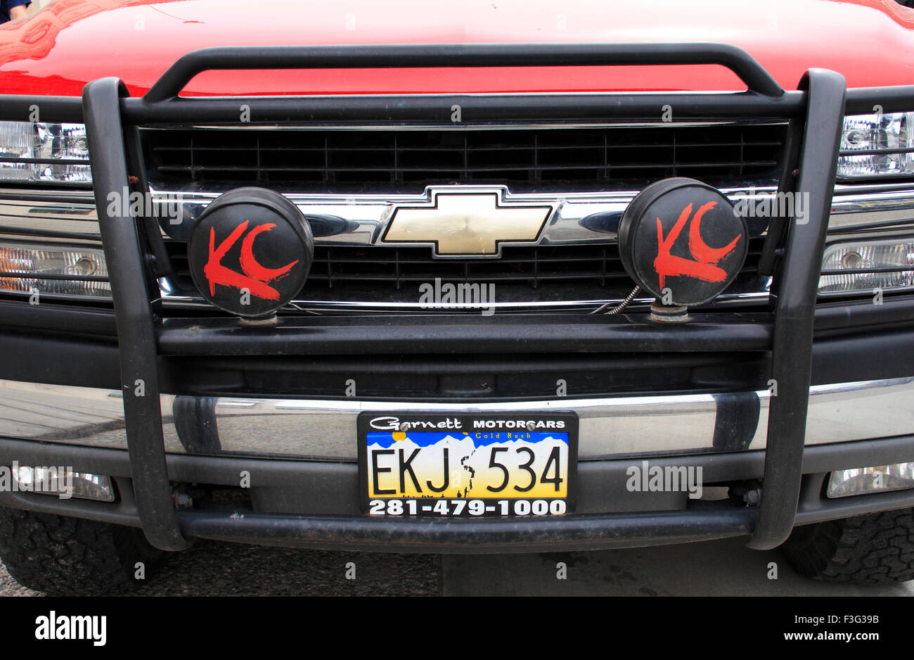 Automobile ; license number plate ; Skagway ; Alaska ; U.S.A. United States of America Stock Photo