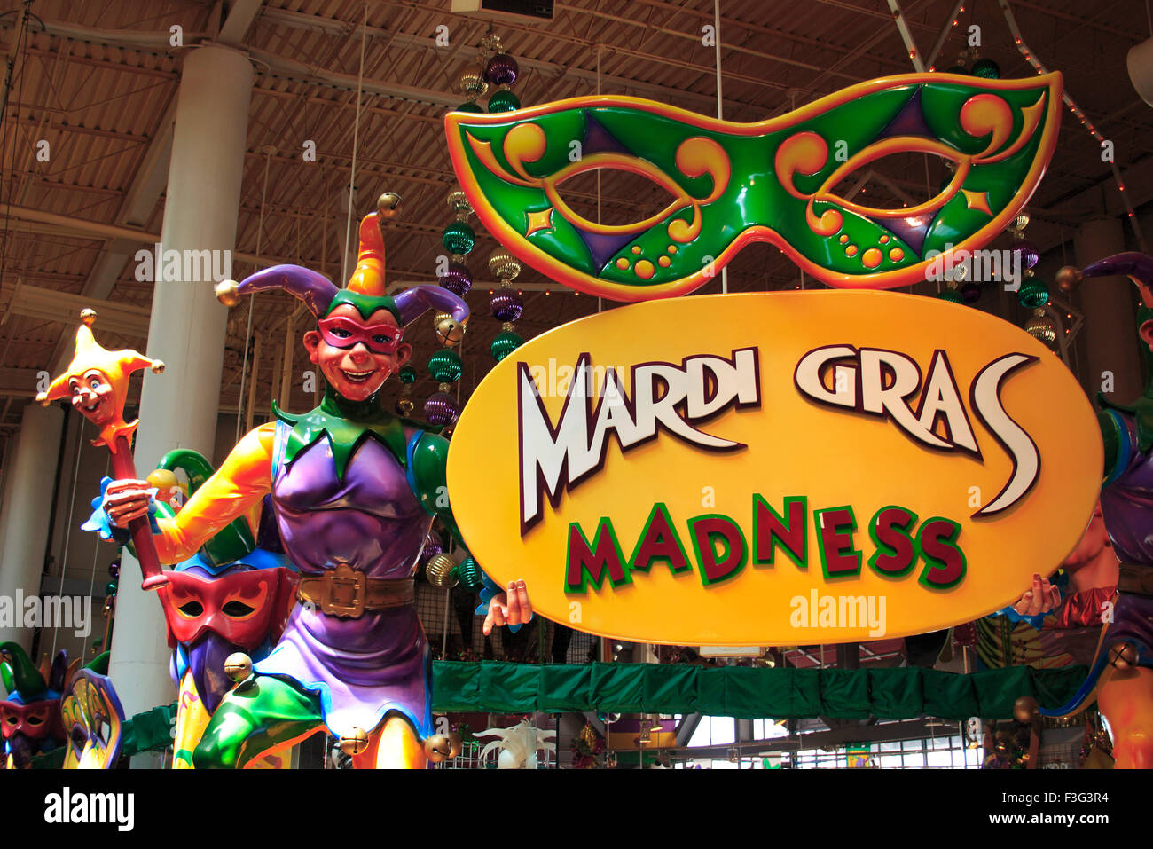 Mardi Gras statue ; New Orleans ; Louisiana ; U.S.A. United States of America Stock Photo