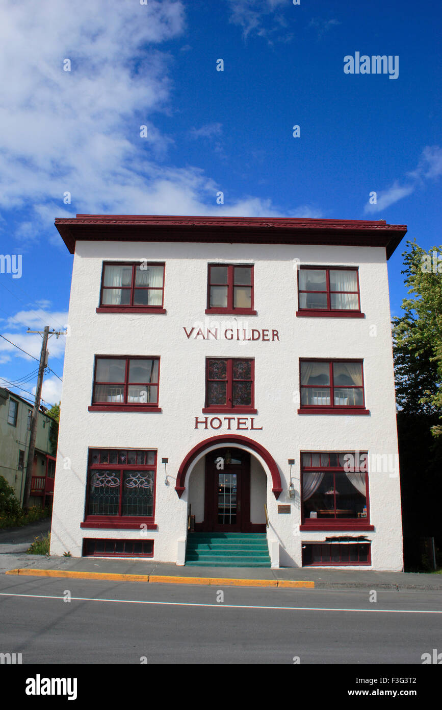 Van gilder hotel ; Seward ; Kenai peninsula borough ; Alaska ; U.S.A. United States of America Stock Photo