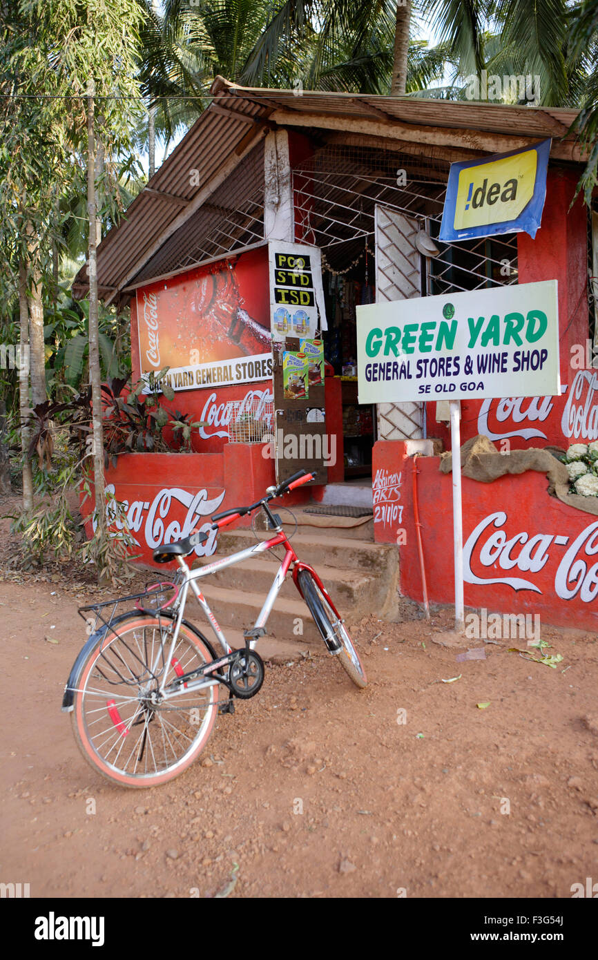 Cycle In Front Of Roadside Hotel ; UNESCO World Heritage Site ; Old Goa