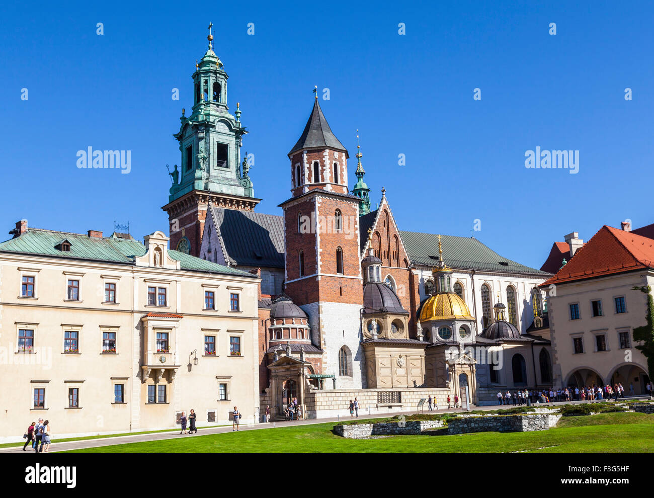 Krakow with Wawel castle Stock Photo