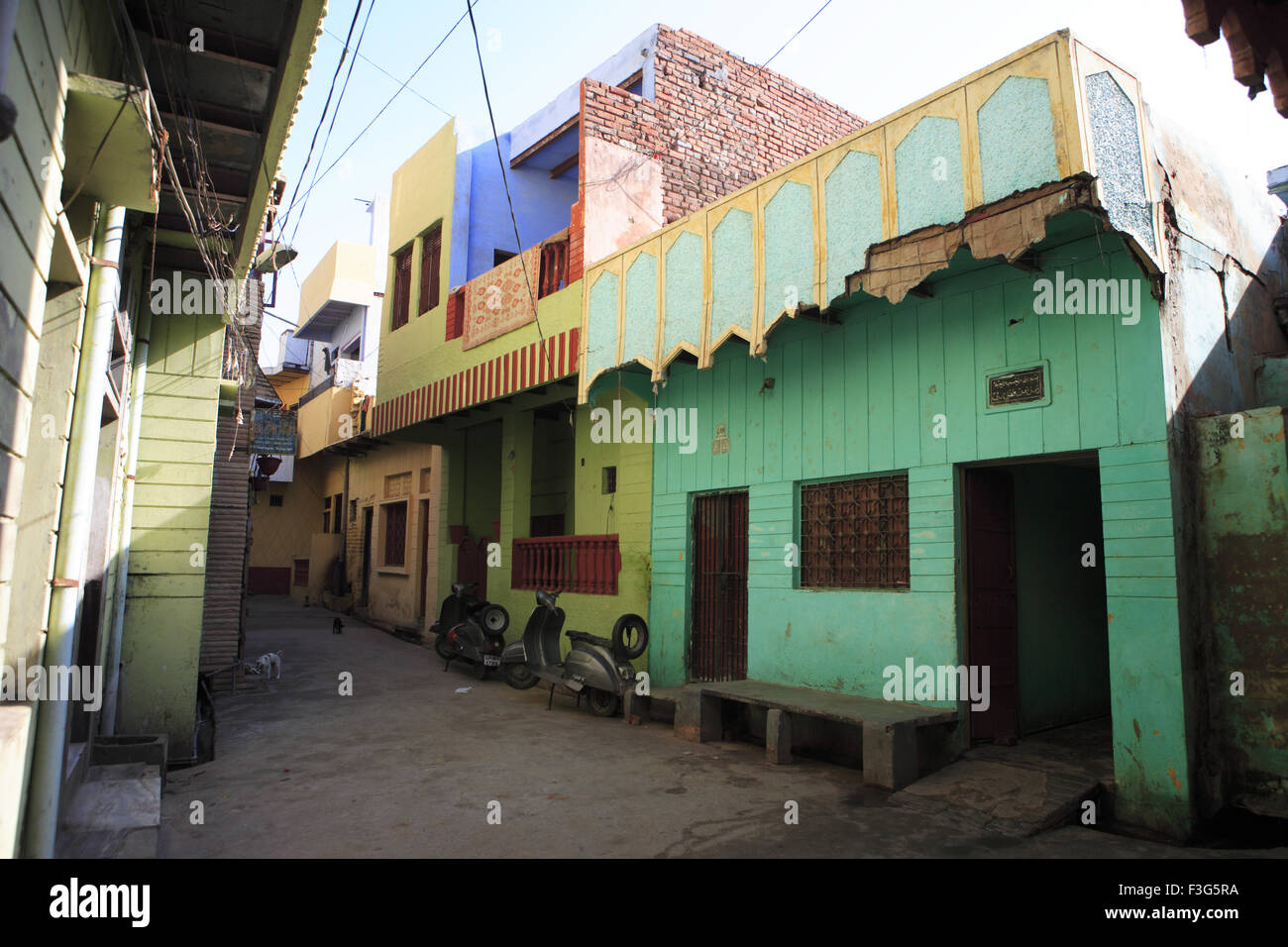 Houses ; Agra ; Uttar Pradesh ; India , asia Stock Photo Alamy