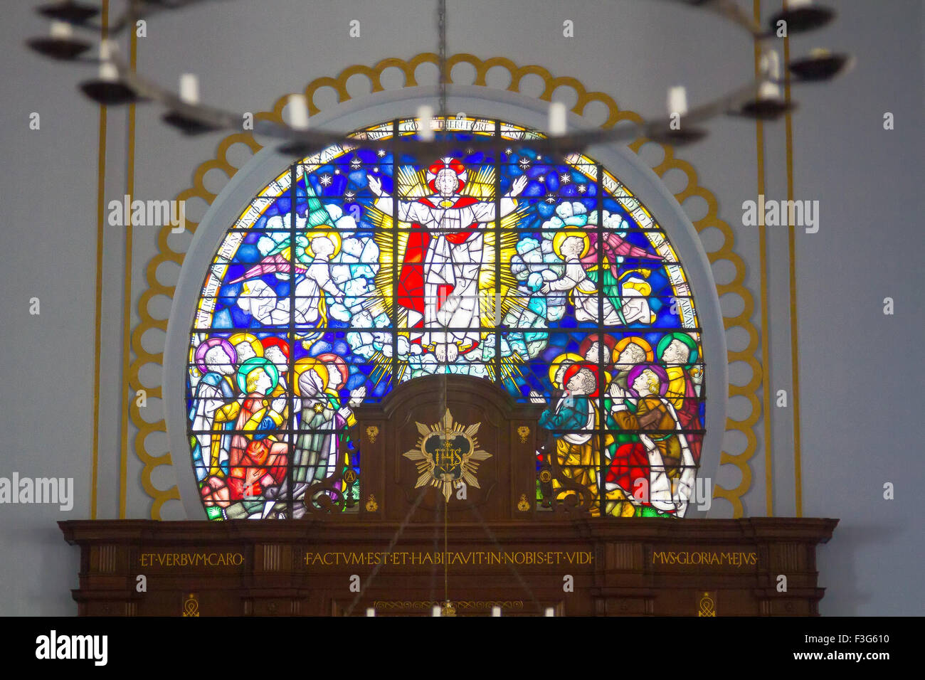 colored glass in a church Stock Photo - Alamy