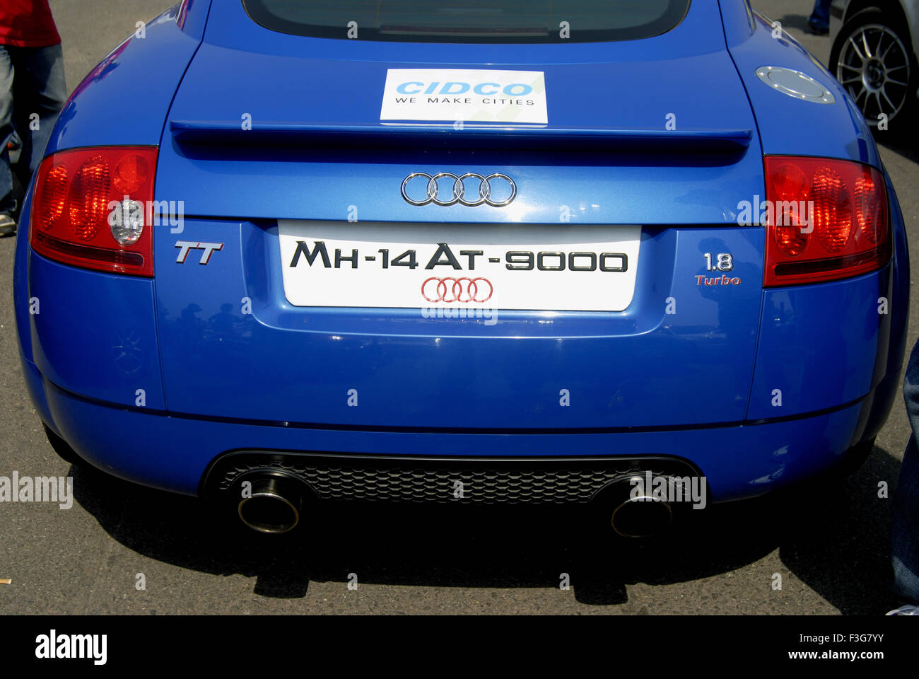 Audi blue color luxury car TT 1.8 Turbo engine Stock Photo