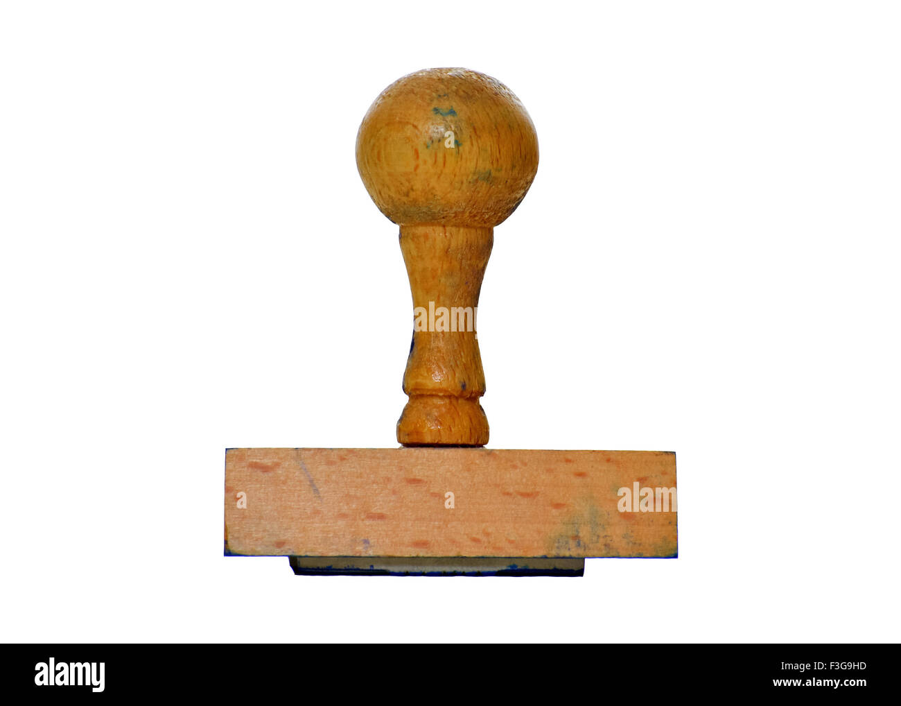 Wooden rubber stamp isolated on white background Stock Photo - Alamy