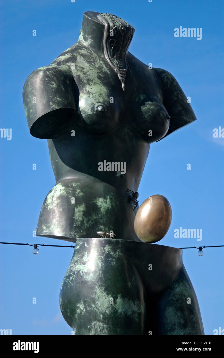 Salvador Dali Egg sculpture ; South Bank London ; Dali sculpture ; London ; England ; United Kingdom ; UK Stock Photo